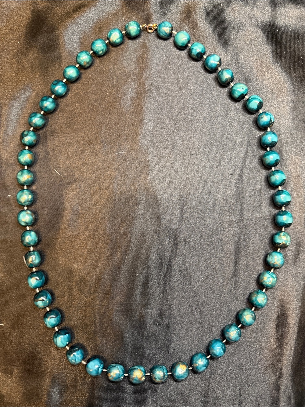 Teal Beaded Necklace - Elegant Women's Jewelry